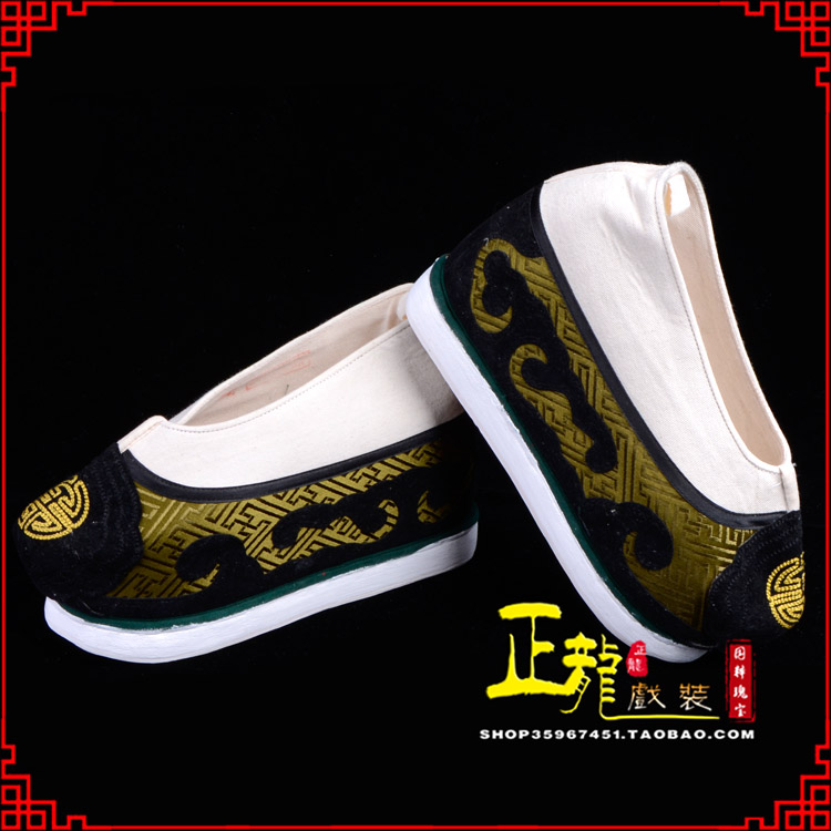 淮安戏鞋方口鞋老生鞋老旦鞋三义斋纸底内高福字履